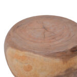 Coffee table Terra suar wood in natural color D60x36cm - Image 3