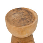 Stool Orveto suar wood in natural color D30x40cm - Image 2