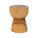 Stool Orveto suar wood in natural color D30x40cm