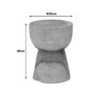 Stool Orveto suar wood in natural color D30x40cm - Image 3