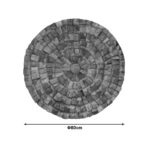 Wall deco Benez teak wood in natural color D80x5cm - Image 2