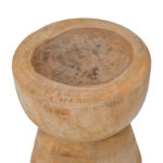 Stool Bonfik suar wood in natural color D35x40cm - Image 2