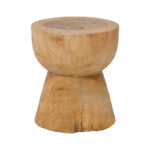 Stool Bonfik suar wood in natural color D35x40cm