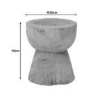 Stool Bonfik suar wood in natural color D35x40cm - Image 3
