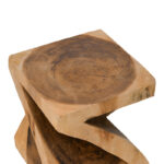 Stool Rektan suar wood in natural color 35x35x40cm - Image 3