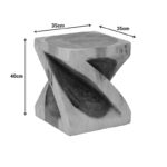 Stool Rektan suar wood in natural color 35x35x40cm - Image 4