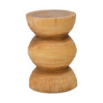Stool Pilar suar wood in natural color D30x45cm