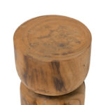Stool Kreton suar wood in natural color D30x45cm - Image 2