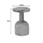 Side table Queno suar wood in natural color D30x45cm - Image 5