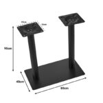 Givosa metal bar table base black 80x40x90cm - Image 3