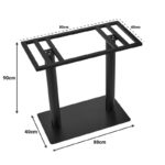 Soign metal table base black 80x40x90cm - Image 3