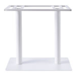 Soign metal table base white 80x40x108cm - Image 2