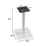 Batan I metal table base white 40x40x72cm - Image 3