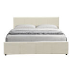 Dellia bed with storage space cream fabric 150x200cm - Слика 4