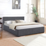 Dellia bed with storage space anthracite fabric 150x200cm - Слика 2
