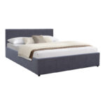 Dellia bed with storage space anthracite fabric 150x200cm