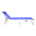 Fevepe beach lounger heavy duty aluminum-textilene in blue shade 58.5x185x29.5cm - Слика 2
