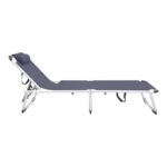 Fevepe beach lounger heavy duty aluminum-textilene in anthracite shade 58.5x185x29.5cm - Слика 2