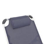 Fevepe beach lounger heavy duty aluminum-textilene in anthracite shade 58.5x185x29.5cm - Слика 4