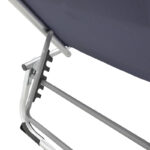 Fevepe beach lounger heavy duty aluminum-textilene in anthracite shade 58.5x185x29.5cm - Слика 6