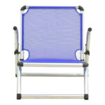 Beach chair Plazo aluminum-textilene in blue shade 55x70x59cm - Слика 4