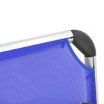 Beach chair Plazo aluminum-textilene in blue shade 55x70x59cm - Слика 5