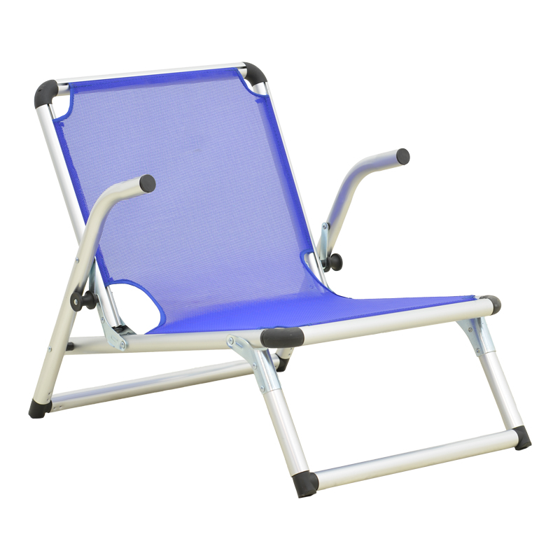 396-000003 Beach chair Plazo aluminum-textilene in blue shade 55x70x59cm - Слика 1