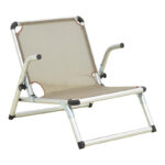 Beach chair Plazo aluminum-textilene in champagne 55x70x59cm