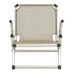 Beach chair Plazo aluminum-textilene in champagne 55x70x59cm - Слика 4