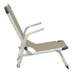 Playa beach chair heavy duty with high back aluminum-textilene in champagne 54x72x63cm - Слика 3