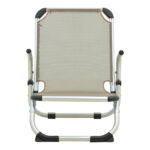 Playa beach chair heavy duty with high back aluminum-textilene in champagne 54x72x63cm - Слика 4