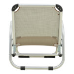 Playa beach chair heavy duty with high back aluminum-textilene in champagne 54x72x63cm - Слика 5