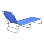 Pasein metal-textilene beach lounger in blue shade 55x185x24cm - Слика 2