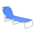 Pasein metal-textilene beach lounger in blue shade 55x185x24cm