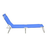 Pasein metal-textilene beach lounger in blue shade 55x185x24cm - Слика 3
