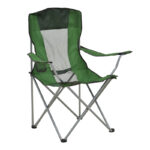 Beach-camping chair Pesca metal-waterproof fabric in khaki shade 55x55x95cm