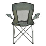 Beach-camping chair Pesca metal-waterproof fabric in gray shade 55x55x95cm - Слика 5