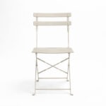 Bistro chair metal folding in champagne 42x46x82cm - Image 3