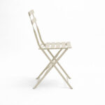 Bistro chair metal folding in champagne 42x46x82cm - Image 4