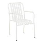 Vista stackable armchair, aluminum in white shade 62x60x84cm
