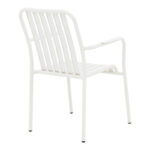 Vista stackable armchair, aluminum in white shade 62x60x84cm - Image 3
