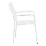Vista stackable armchair, aluminum in white shade 62x60x84cm - Image 4
