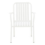 Vista stackable armchair, aluminum in white shade 62x60x84cm - Image 5
