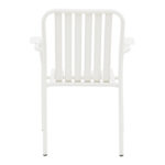 Vista stackable armchair, aluminum in white shade 62x60x84cm - Image 6