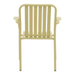 Vista stackable armchair, aluminum in beige shade 62x60x84cm - Image 6