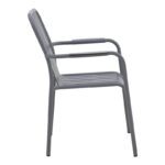 Vista stackable armchair, aluminum in anthracite shade 62x60x84cm - Image 4