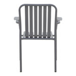 Vista stackable armchair, aluminum in anthracite shade 62x60x84cm - Image 6