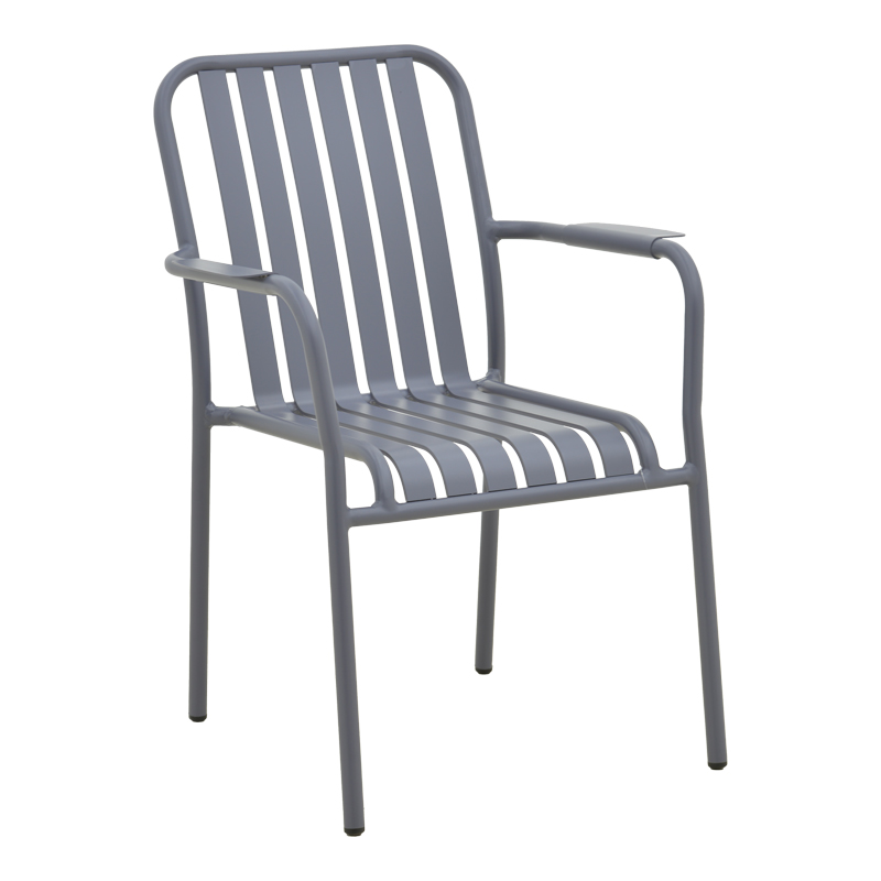 404-000008 Vista stackable armchair, aluminum in anthracite shade 62x60x84cm - Image 1