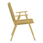 Weave armchair stackable aluminum-pe rope in beige shade 57x63x86cm - Слика 4