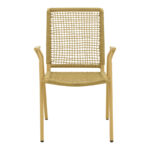 Weave armchair stackable aluminum-pe rope in beige shade 57x63x86cm - Слика 5